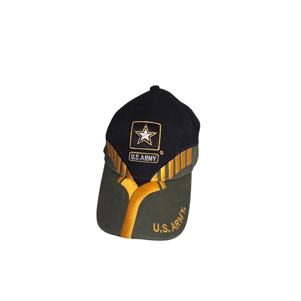 U.S. Army Olive & Black Baseball Cap with Gold Accents